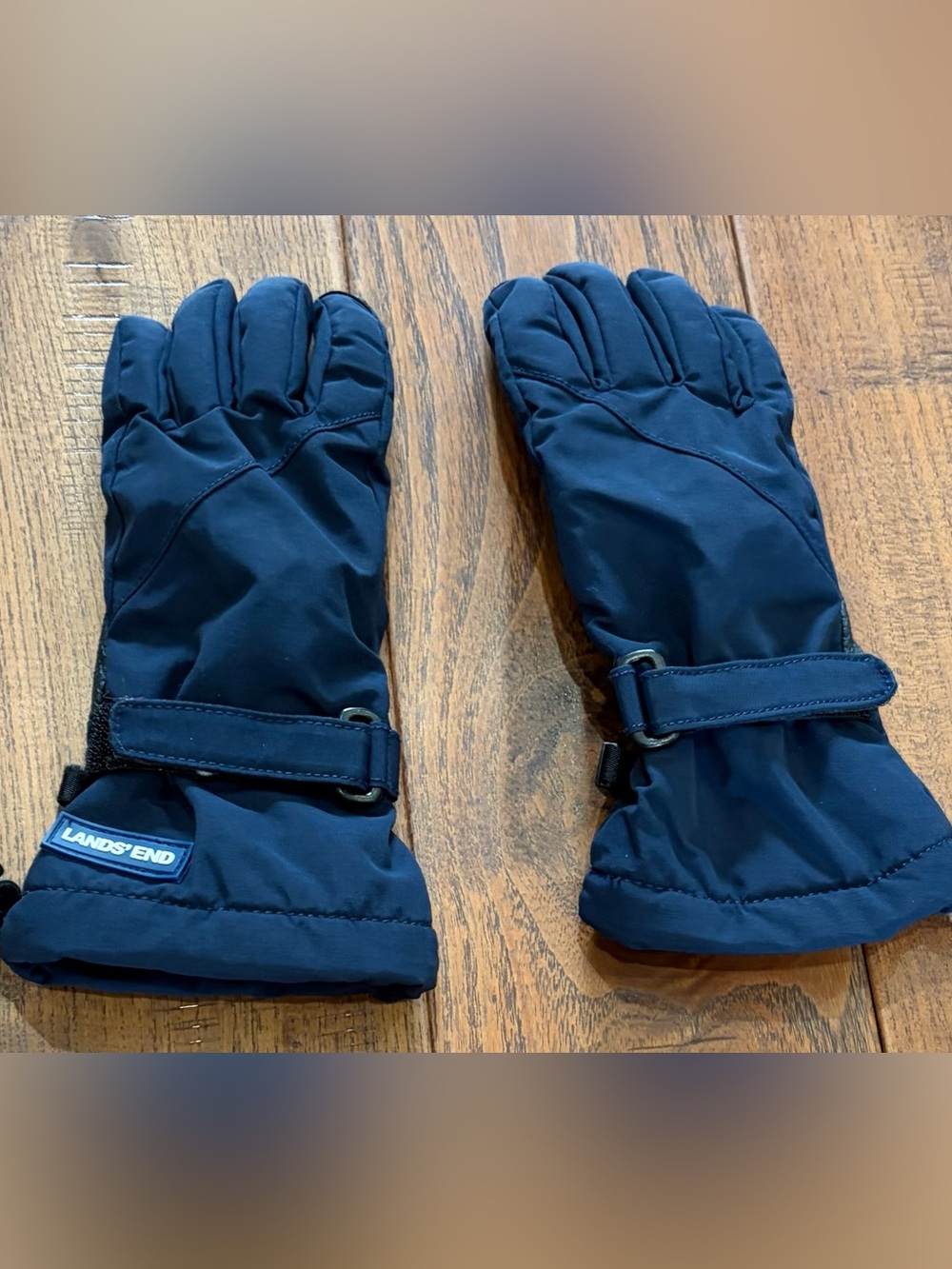 Lands' End Kids Navy Insulated Mittens